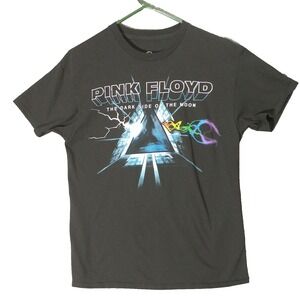 Liquid Blue Pink Floyd Dark Side of the Moon Graphic T-Shirt Mens Large Gray